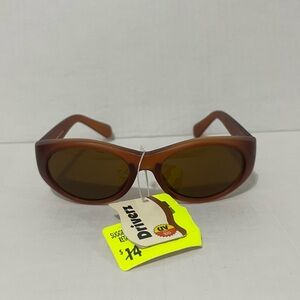 New With Tags Driverz UV100 Amber Orange Frosted Sunglasses